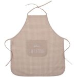 Tablier de cuisine coton enduit futur chef étoilé carreaux nude Tablier de cuisine coton enduit futur chef étoilé carreaux nude