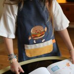Tablier kawai hamburger (6 - 12 ans)