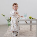 Tablier manches longues happy fruits bleu
