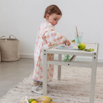 Tablier manches longues happy fruits p�che