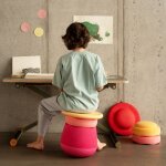 Tabouret enfant modulaire base pink
