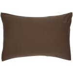 Taie d'oreiller satin brun (40 x 60 cm)