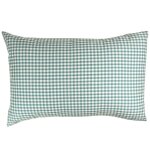 Taie d'oreiller percale de coton vichy azur (40 x 60 cm)