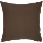Taie d'oreiller satin brun (60 x 60 cm)