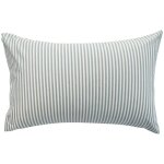 Taie d'oreiller en percale de coton ray� bleu ardoise (40 x 60 cm)