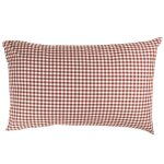 Taie d'oreiller percale de coton vichy sienne (40 x 60 cm)