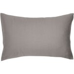 Taie d'oreiller pur coton gris tourterelle (40 x 60 cm)