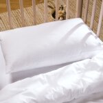 Taie d'oreiller pur coton blanc (40 x 60 cm)