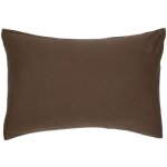 Taie d'oreiller satin brun (50 x 70 cm)