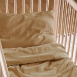 Taie d'oreiller satin de coton bio ambre (40 x 60 cm)
