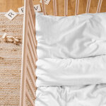 Taie d'oreiller satin de coton bio blanc craie (40 x 60 cm)