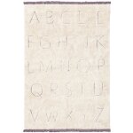 Tapis lavable rugcycled� abc en coton naturel (90 x 130 cm)