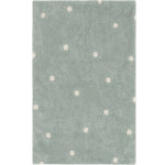 Tapis lavable mini dot blue sage (100 x 150 cm)