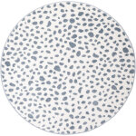 Tapis rond l�opard mald� blue (120 cm)