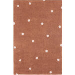 Tapis lavable mini dot chestnut (100 x 150 cm)