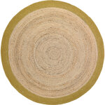 Tapis rond yhuki en jute et laine mangue (140 cm)