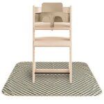 Tapis anti - claboussure olive check (108 x 108 cm)