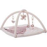 Tapis d'�veil ouatin� soft boa avec arche de jeux rose