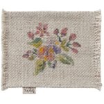 Tapis  fleurs souris