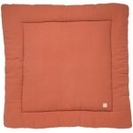 Tapis de jeu en gaze de coton terracotta (100 x 100 cm)