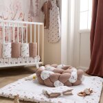 Tapis de jeu r�versible et fond de parc clairi�re et microfibre blanc (100x100 cm)