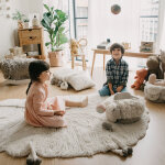 Tapis en laine pink nose sheep (120 x 170 cm)