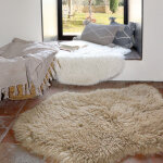 Tapis en laine woolly sheep beige (110 x 75 cm)