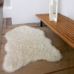 Tapis en laine woolly sheep blanc (110 x 75 cm)