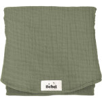 Tapis � langer effet lin vert amande