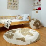 Tapis lavable rugcycled carte du monde