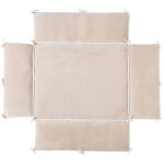 Tapis de parc r�versible avec bords bali, moka & snow (75x95 cm)