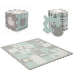 Tapis puzzle luno shapes mint (165 x 185 cm)