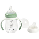 Biberon d'apprentissage 2 en 1 vert sauge (210 ml)
