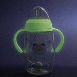 Tasse � paille lest�e phosphorescente dreamy bear (380 ml)