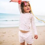 Tee - shirt anti - uv manches longues papillons (6 - 12 mois)