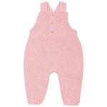 Salopette en maille rose poudre (1 - 3 mois)