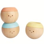 T�tes sensorielles en bois pastel