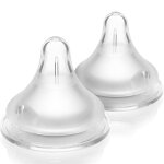 Lot de 2 t�tines natural wave� sp�cial allaitement d�bit moyen
