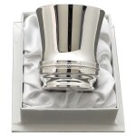 Timbale perles personnalisable (m�tal argent�) dans son coffret