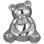 Tirelire ourson (m�tal argent�)