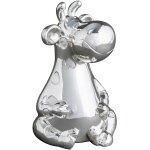 Tirelire renne personnalisable (m�tal argent�)