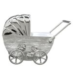 Tirelire landau personnalisable (métal argenté) Tirelire landau personnalisable (métal argenté)