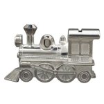 Tirelire locomotive personnalisable (métal argenté) Tirelire locomotive personnalisable (métal argenté)