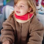 Tour de cou snood cocoon framboise (1 - 5 ans)