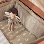 Tour de lit grain knit olive green (pour lit 60 x 120 ou 70 x 140 cm)