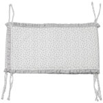 Tour de lit little bloom fleurs gris (120x60 cm)