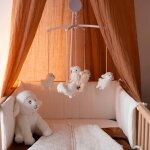 Tour de lit en velours wooly (pour lits 60 x 120 ou 70 x 140 cm)