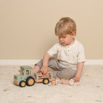 Tracteur avec remorque en bois little farm