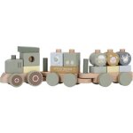 Train  blocs en bois tracteur little farm