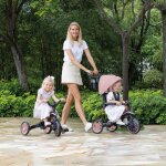 Tricycle trike explorer foldable 4 en 1 pastel rose